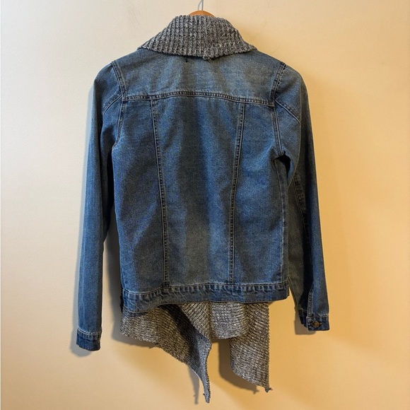 BKE Denim Jacket with Knit Collar - Picture 9 of 10